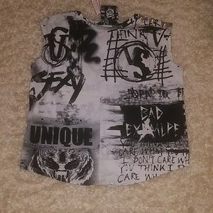 VICTORIA'S SECRET BALMAIN GRAPHIC TOP